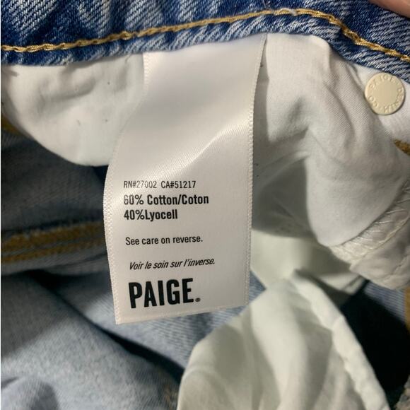 Paige Noella Highrise Straight Ankle Jeans Jovie Destructed sz 30 - Picture 11 of 12